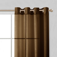 Set of Two 84"  Chocolate Solid Modern Window Panels