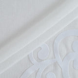 Set of Two 96"  White Velvet Applique Window Panels