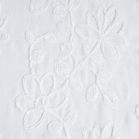 Set of Two 84"  White Floral Embroidered Window Panels