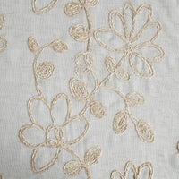 Set of Two 96"  Tan Floral Embroidered Window Panels