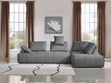 Contempo Gray Fabric Modular Two Piece Sectional Sofa