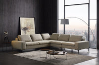 Designer Contemporary Tan Fabric U Shaped Sectional Sofa
