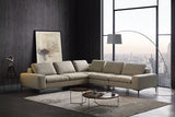 Designer Contemporary Tan Fabric U Shaped Sectional Sofa