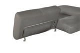 Modern Dark Gray Faux Leather Right Facing Sectional Sofa