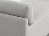 Contemporary Dove Gray Squared Edge Left Facing Sectional Sofa