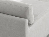 Contemporary Dove Gray Squared Edge Left Facing Sectional Sofa
