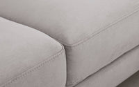 Contemporary Soft Gray Squared Edge Left Facing Sectional Sofa