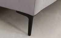Contemporary Soft Gray Squared Edge Left Facing Sectional Sofa