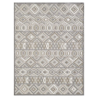 2? x 4? Gray Ivory Aztec Pattern Indoor Outdoor Area Rug