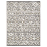 2? x 4? Gray Ivory Aztec Pattern Indoor Outdoor Area Rug