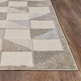 2? x 4? Gray Triangle Indoor Outdoor Area Rug