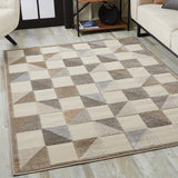 2? x 4? Gray Triangle Indoor Outdoor Area Rug