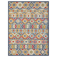 2? x 4? Multicolor Aztec Pattern Indoor Outdoor Area Rug