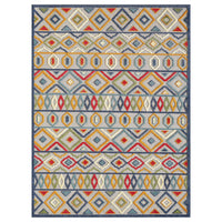 7? x 9? MultiAztec Pattern Indoor Outdoor Area Rug