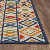 7? x 9? MultiAztec Pattern Indoor Outdoor Area Rug