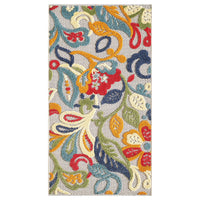 5? x 7? Multi Jacobean Floral Indoor Outdoor Area Rug