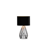 18? Asymmetric Black Cage Metal Table Lamp