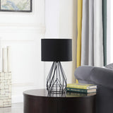 18? Asymmetric Black Cage Metal Table Lamp