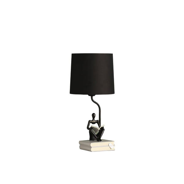 21? Modern Black Reader Sculpture Table Lamp