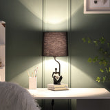21? Modern Black Reader Sculpture Table Lamp