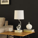 21? Modern White Reader Sculpture Table Lamp