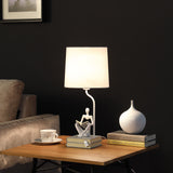 21? Modern White Reader Sculpture Table Lamp