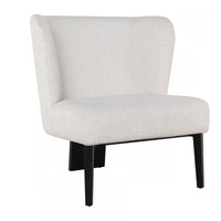 White Faux Leather Wingback Accent Chair