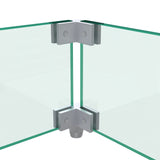 18" Square Glass Fire Pit Flame Guard