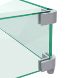 24" Square Glass Fire Pit Flame Guard