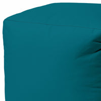 17  Cool Dark Teal Solid Color Indoor Outdoor Pouf Ottoman