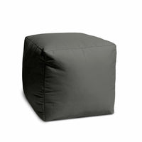 17  Cool Dark Gray Solid Color Indoor Outdoor Pouf Ottoman