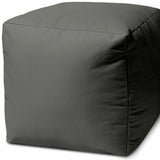 17  Cool Dark Gray Solid Color Indoor Outdoor Pouf Ottoman