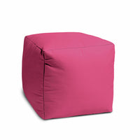 17  Cool Bright Hot Pink Solid Color Indoor Outdoor Pouf Ottoman