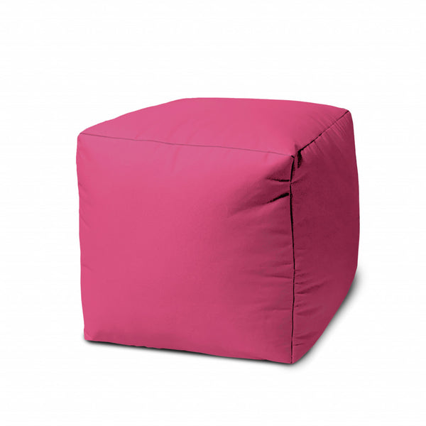 17  Cool Bright Hot Pink Solid Color Indoor Outdoor Pouf Ottoman
