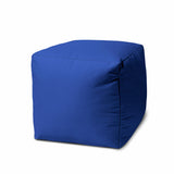 17  Cool Primary Blue Solid Color Indoor Outdoor Pouf Ottoman
