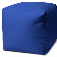 17  Cool Primary Blue Solid Color Indoor Outdoor Pouf Ottoman