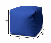 17  Cool Primary Blue Solid Color Indoor Outdoor Pouf Ottoman