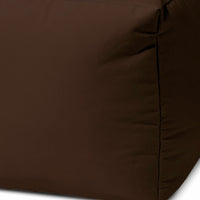 17  Cool Dark Chocolate Brown Solid Color Indoor Outdoor Pouf Ottoman