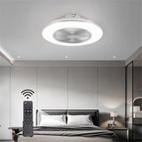 White Stylish LED Ceiling Lamp And Fan