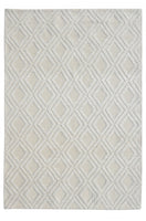 5? x 7? Ivory Diamond Lattice Modern Area Rug