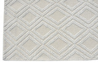 5? x 7? Ivory Diamond Lattice Modern Area Rug