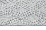 6? x 9? Gray Diamond Lattice Modern Area Rug