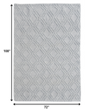 6? x 9? Gray Diamond Lattice Modern Area Rug