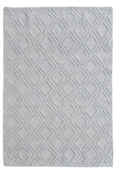 8? x 11? Gray Diamond Lattice Modern Area Rug