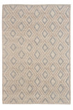 9? x 13? Tan Gray Diamond Lattice Modern Area Rug