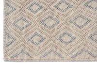 9? x 13? Tan Gray Diamond Lattice Modern Area Rug