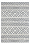 9? x 13? Gray Ivory Diamonds Boho Chic Area Rug