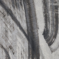 7? x 10? Gray Ivory Abstract Strokes Modern Area Rug