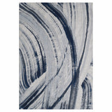 10? x 13? Navy Ivory Abstract Strokes Modern Area Rug