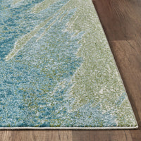 5? x 8? Blue Sage Impressionistic Ocean Area Rug